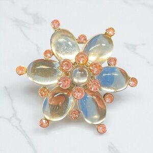 Vintage Gold-Toned Flower Brooch
